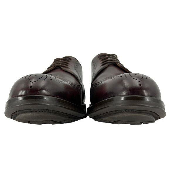Magnanni for Ingledews Mens 10M Burgundy Brown Leather Dress Shoe Wingtip Oxford - Picture 8 of 11